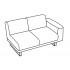 Sofa met armleuning L (150b x 85d)
