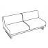 Sofa zonder armleuningen (180b x 85d)