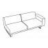 Sofa met armleuning L (200b x 85d)